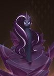  2017 eosphorite equine female feral hair horn long_hair looking_at_viewer mammal multicolored_hair my_little_pony nightmare_rarity_(idw) slit_pupils solo two_tone_hair unicorn 