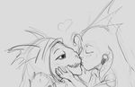  &lt;3 anthro armor blush clothed clothing digital_drawing_(artwork) digital_media_(artwork) dota duo ear_fins ear_piercing eyes_closed female fin fish grey_background greyscale half-closed_eyes hand_on_face holding_face hood humanoid humanoid_hands humanoid_on_anthro interspecies kissing looking_at_another looking_at_partner love male male/female marine monochrome nyar pauldron piercing reptile romantic romantic_couple scalie sharp_teeth shoulder_guards side_view simple_background sketch slark_the_nightcrawler slithice_the_naga_siren smile snake snout spikes symbol teeth video_games 