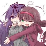  2girls multiple_girls murasaki_(senran_kagura) purple_hair ryoubi_(senran_kagura) senran_kagura tagme 