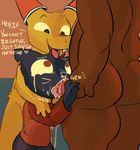  angus_(nitw) bear blue_fur brown_fur canine cat cups english_text feline fellatio female forced fox fur gregg_(nitw) mae_(nitw) male male/female mammal night_in_the_woods nude oral red_eyes sex simple_background tears text unknown_artist yellow_fur 