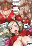  blonde_hair breasts english kunaboto large_breasts penis persona persona_5 rape takamaki_anne testicles twintails virgin 