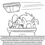  bitterplaguerat book dialogue english_text equine fan_character friendship_is_magic horn horse loki_(bitterplaguerat) mammal my_little_pony pony sweetie_belle_(mlp) text throwing unicorn 