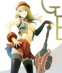  alisa_ilinichina_amiella armpit_peek bare_shoulders beret black_footwear black_gloves black_legwear blue_eyes boots bow bowtie bracelet breasts cabbie_hat commentary_request contrapposto cowboy_shot cropped_vest elbow_gloves fingerless_gloves from_below gloves god_eater god_eater_2:_rage_burst hand_on_hip hat huge_weapon jewelry long_hair looking_at_viewer looking_down medium_breasts miniskirt navel no_bra plaid plaid_skirt pleated_skirt red_bow red_hat red_neckwear red_skirt runia silver_hair single_elbow_glove single_fingerless_glove single_glove skirt sleeveless solo standing stomach suspender_skirt suspenders sword thigh_boots thighhighs underboob weapon white_hair wing_collar zettai_ryouiki 