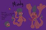  2017 4_arms anthro breasts butt digital_media_(artwork) english_text female food fruit ghost ghost_tail humanoid mindy_(screwroot) model_sheet multi_arm multi_limb nipples not_furry nude plant pussy screwroot simple_background solo spirit text translucent 