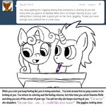  bitterplaguerat blush crayons dialogue drawing english_text equine fan_character friendship_is_magic horn horse loki_(bitterplaguerat) mammal my_little_pony pony sweetie_belle_(mlp) text unicorn 