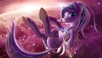  2017 clothing cutie_mark detailed_background equine eyelashes female feral friendship_is_magic hair hi_res horn legwear long_hair mammal multicolored_hair my_little_pony open_mouth outside solo starlight_glimmer_(mlp) unicorn zigword 