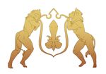  9x9 animal_genitalia anthro balls butt coat_of_arms erection feline lion looking_at_viewer male mammal muscular nude pose smile 