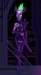  android antelope anthro bare_shoulder clothed clothing female green_eyes horn machine mammal melee_weapon phlegraofmystery ponytail robot solo sword weapon 