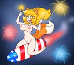  2016 2_tails 4th_of_july 5_fingers animal_humanoid areola big_breasts blonde_hair blush breasts canine duckdraw fireworks fox fox_humanoid fur green_eyes hair happy humanoid inner_ear_fluff mammal multi_tail nipples nude open_mouth orange_fur pussy sparkler 