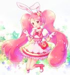  blush cure_whip dress kirakira_precure_a_la_mode long_hair magical_girl pink_eyes pink_hair twintails 