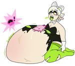  belly big_belly burping cephalopod chubbyjam female humanoid inkling marie marine nintendo open_mouth post_vore simple_background splatoon squid video_games vore 