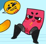  animate_inanimate blush bow_tie clothing duo erection female footwear itsded male necktie nintendo not_furry nude paper penis presenting presenting_pussy pussy shoes simple_background sitting smile snipperclips video_games 