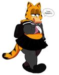  2017 anthro cat clothed clothing crossdressing english_text feline garfield garfield_(series) male mammal overweight solo sssonic2 text 
