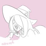  1girl eyes_closed little_witch_academia mushroom sexually_suggestive solo sucy_manbavaran tagme 