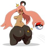  2017 big_butt blush bounce breasts butt digital_media_(artwork) fangs female gourgeist hair hi_res huge_butt humanoid long_hair looking_back nintendo not_furry open_mouth pink_hair pok&eacute;ball pok&eacute;mon pok&eacute;morph prehensile_hair short_stack side_boob simple_background sssonic2 standing surprise thick_thighs video_games white_background wide_hips 
