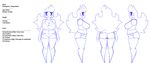  breasts butt cleavage clothed clothing female ghire ghireleaf ghost hi_res humanoid looking_at_viewer model_sheet shirt shorts simple_background sketch solo spirit tank_top text 