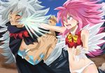  acnologia blush fairy_tail open_mouth panties pink_hair wendy_marvell 