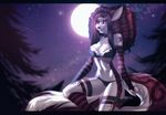  anthro bra breasts clothed clothing feline female ghostli hair looking_at_viewer mammal night_sky outside smile solo underwear 