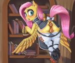  2017 anatomically_correct anatomically_correct_pussy animal_genitalia animal_pussy anus blush book bookshelf butt clitoris clothing cutie_mark dankflank equine equine_pussy eyelashes feathered_wings feathers female feral fluttershy_(mlp) friendship_is_magic fur hair hi_res inside legwear long_hair looking_at_viewer mammal my_little_pony open_mouth panties pegasus pink_hair pussy solo sweat underwear wings 