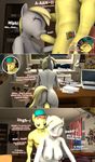  3d_(artwork) anthro anthrofied big_penis breasts butt comic cutie_mark derpy_hooves_(mlp) dialogue digital_media_(artwork) fan_character fellatio female friendship_is_magic from_behind_position male male/female moorsheadfalling my_little_pony nipples oral penetration penis sex shady_light_(brony99) source_filmmaker text vaginal vaginal_penetration 