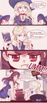  angry barbara_parker book closed_eyes comic commentary_request diana_cavendish english engrish half-closed_eyes hanna_england hat highres kagari_atsuko library little_witch_academia luna_nova_school_uniform milk_puppy pout ranguage smile smirk speech_bubble tears wavy_mouth witch_hat yuri 