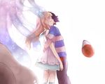  blonde_hair gen_7_pokemon hat hug kuriyama lillie_(pokemon) md5_mismatch nihilego pokemon pokemon_(anime) pokemon_sm_(anime) satoshi_(pokemon) shirt striped striped_shirt tentacles 