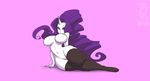  anthro anthrofied big_breasts breasts clothing conditional_dnp equine eyeshadow female friendship_is_magic horn jollyjack legwear makeup mammal mostly_nude my_little_pony navel nipples pussy rarity_(mlp) solo thigh_highs unicorn unicorn_horn 