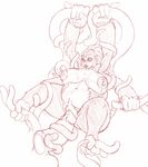  anthro breasts clitoris dannyg disembodied_penis duo erection female male male/female mammal monkey nipple_fuck nipples overweight penetration penis primate pussy sketch tentacles vaginal vaginal_penetration 