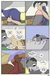  2017 anthro beaver brown_fur clothed clothing comic cub donkey equine eyewear female female/female fur glasses grey_fur group horse inside jennifer_(study_partners) kissing lisa_(study_partners) male male/female mammal mustelid otter panties rodent sarah_(study_partners) study_partners te underwear woody_(study_partners) young 