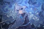  blue_eyes bubbles gray_hair iralion lolita_fashion original polychromatic short_hair underwater water 