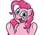  2017 blue_eyes digital_media_(artwork) earth_pony equine female feral friendship_is_magic fur hair hi_res horse licking mammal my_little_pony open_mouth pink_hair pinkie_pie_(mlp) pokefound pony smile solo tongue tongue_out 