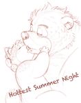  anthro bear canine cub dog kissing male male/male mammal size_difference sketch wantaro young 