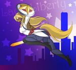  anthro city clothed clothing equine female hair lady_liberty long_hair mammal mask melee_weapon shield solo star superhero sword utility_belt weapon 