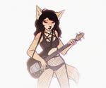  2017 anthro bass_guitar canine clothed clothing female fox fur guitar hair mammal musical_instrument prudzin silvera simple_background sketch solo white_background 