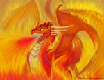  deanosaior digital_media_(artwork) dragon ear_piercing membranous_wings open_mouth piercing solo teeth tongue wings yellow_eyes 