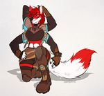  4_arms anthro canine clothed clothing dominate_(artist) feic female fur hair looking_at_viewer mammal multi_arm multi_limb navel smile solo 