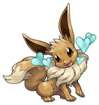  :d brown_eyes eevee full_body gen_1_pokemon heart looking_away looking_to_the_side no_humans open_mouth paws pearl7 pokemon pokemon_(creature) simple_background sitting smile solo tail tongue white_background 