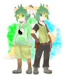  anthro canine clothed clothing duo fox fur hair heterochromia kyuuri looking_at_viewer male mammal smile standing 