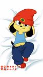  animated clothing footwear hands_behind_head oob pants parappa parappa_the_rapper penis shoes smile tan_skin toque video_games 