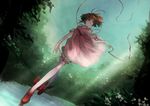  1girl ahoge brown_eyes brown_hair choker dress frills hair_ornament reala ribbon shoes short_hair tales_of_(series) tales_of_destiny_2 thighhighs 