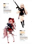  absurdres assault_rifle asymmetrical_legwear bangs belt_pouch black_footwear blonde_hair blue_eyes boots breasts dress eyebrows_visible_through_hair g3_(girls_frontline) germany girls_frontline glasses gun hat highres holding holding_weapon knee_boots l85a1_(girls_frontline) long_hair medium_breasts multiple_girls non-web_source official_art pantyhose philomelalilium pink_hair pouch purple_eyes rifle scan short_dress short_sleeves simple_background united_kingdom very_long_hair weapon white_background 