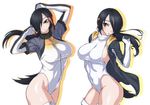  :o arms_up bird_tail black_hair black_jacket breasts brown_eyes closed_mouth collarbone contrapposto covered_navel cowboy_shot drawstring emperor_penguin_(kemono_friends) groin hair_over_one_eye head_tilt headphones highres jacket kemono_friends king_penguin_(kemono_friends) large_breasts leotard lips long_hair looking_at_viewer low_ponytail multicolored_hair multiple_girls open_clothes open_jacket open_mouth orange_hair ozaneko pink_lips red_hair shiny shiny_skin short_sleeves side_ponytail simple_background smile standing streaked_hair thighhighs thighs tsurime turtleneck white_background white_legwear white_leotard zipper 