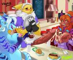  athletic bar big_(disambiguation) blush breasts cafe clothing costume cream cum cute digimon dragon food fur hyper invalid_tag maid_uniform mecho mechogama muscular penis renamon scales serve tomo tomodachi uniform 