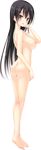  amatsu_sasha any_(trueblue) ass barefoot blonde_hair blush breasts full_body hair_ornament hairclip hand_on_own_face highres large_breasts long_hair looking_at_viewer natsu_no_majo_no_parade nipples nude official_art open_mouth solo transparent_background yellow_eyes 