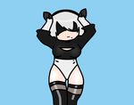  animated animated_gif blue_background caramelldansen darkwin17 nier_(series) nier_automata self_upload simple_background solo yorha_no._2_type_b 