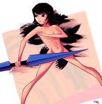  1girl breasts character_request covering_breasts medium_breasts nude samurai_jack solo tagme 