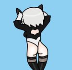  animated animated_gif blue_background darkwin17 nier_(series) nier_automata self_upload simple_background solo yorha_no._2_type_b 