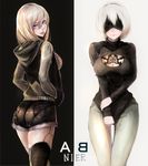  cleavage nier_automata redro sweater yorha_no.2_type_b yorha_type_a_no._2 