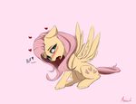  &lt;3 2017 blush equine feathered_wings feathers female feral fluttershy_(mlp) friendship_is_magic hair mammal miokomata my_little_pony open_mouth pegasus sitting wings 