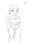  2017 anthro big_breasts breasts cleavage clothed clothing cute donkey_kong_(series) erect_nipples female huge_breasts mammal monkey nintendo nipple_bulge nipples primate solo thefuckingdevil tiny_kong under_boob video_games 